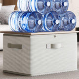 Maxbell Folding Storage Box with Lid Fashion Zipper Basket for Quilt Clothing Office