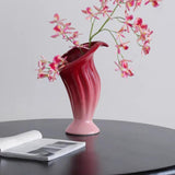 Maxbell Flower Vase Flower Container Nordic Ceramic Vase for Home Bedroom Decoration Pink