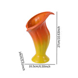 Maxbell Flower Vase Flower Container Nordic Ceramic Vase for Home Bedroom Decoration Orange