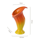 Maxbell Flower Vase Flower Container Nordic Ceramic Vase for Home Bedroom Decoration Orange