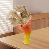 Maxbell Flower Vase Flower Container Nordic Ceramic Vase for Home Bedroom Decoration Orange