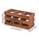 Maxbell Desktop Storage Box Wooden Caddy for Study Room Home School Scissors Erasers