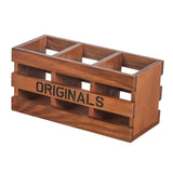 Maxbell Desktop Storage Box Wooden Caddy for Study Room Home School Scissors Erasers