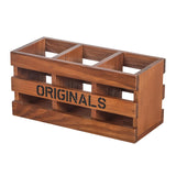 Maxbell Desktop Storage Box Wooden Caddy for Study Room Home School Scissors Erasers