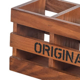 Maxbell Desktop Storage Box Wooden Caddy for Study Room Home School Scissors Erasers