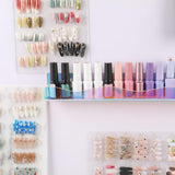 Maxbell 4x Wall Mounted Nail Polish Organizers Portable for Cream Glitter Sunglasses