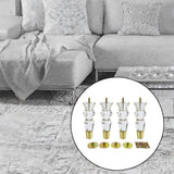 Maxbell 4x Cabinet Feet Modern Replacement Couch Feet for Bed Coffee Table Footstool 6x17cm