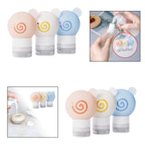 Maxbell 3x Travel Bottles for Toiletries Leakproof for Bathroom Kitchen Laundry Room 8cmx5.1cm