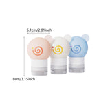 Maxbell 3x Travel Bottles for Toiletries Leakproof for Bathroom Kitchen Laundry Room 8cmx5.1cm