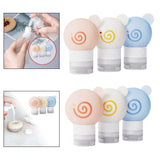 Maxbell 3x Travel Bottles for Toiletries Leakproof for Bathroom Kitchen Laundry Room 8cmx5.1cm