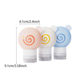 Maxbell 3x Travel Bottles for Toiletries Leakproof for Bathroom Kitchen Laundry Room 9.1cmx6.1cm