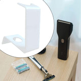 Maxbell Acrylic Display Stand Sturdy Multipurpose Portable Creative Shaver Organizer White