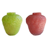 Maxbell Strawberry Vase Decorative Cute Mini Flower Vase for Kitchen Desk TV Cabinet Pink