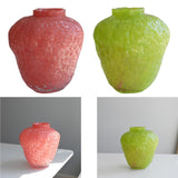 Maxbell Strawberry Vase Decorative Cute Mini Flower Vase for Kitchen Desk TV Cabinet Pink