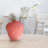 Maxbell Strawberry Vase Decorative Cute Mini Flower Vase for Kitchen Desk TV Cabinet Pink