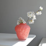 Maxbell Strawberry Vase Decorative Cute Mini Flower Vase for Kitchen Desk TV Cabinet Pink