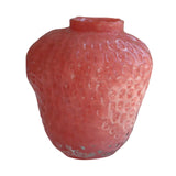 Maxbell Strawberry Vase Decorative Cute Mini Flower Vase for Kitchen Desk TV Cabinet Pink