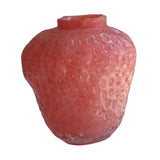 Maxbell Strawberry Vase Decorative Cute Mini Flower Vase for Kitchen Desk TV Cabinet Pink