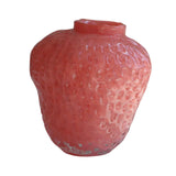 Maxbell Strawberry Vase Decorative Cute Mini Flower Vase for Kitchen Desk TV Cabinet Pink