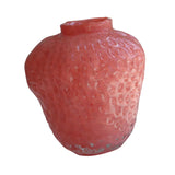 Maxbell Strawberry Vase Decorative Cute Mini Flower Vase for Kitchen Desk TV Cabinet Pink