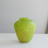 Maxbell Strawberry Vase Decorative Cute Mini Flower Vase for Kitchen Desk TV Cabinet Green