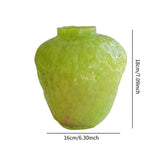 Maxbell Strawberry Vase Decorative Cute Mini Flower Vase for Kitchen Desk TV Cabinet Green