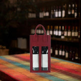 Maxbell Wine Bottle Gift Bag Reusable with Handles Wine Bag for Party Wedding Dinner Wine red
