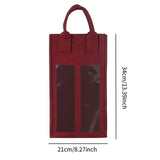 Maxbell Wine Bottle Gift Bag Reusable with Handles Wine Bag for Party Wedding Dinner Wine red
