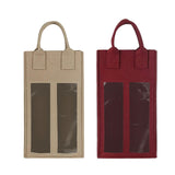 Maxbell Wine Bottle Gift Bag Reusable with Handles Wine Bag for Party Wedding Dinner Wine red