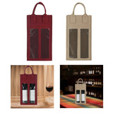 Maxbell Wine Bottle Gift Bag Reusable with Handles Wine Bag for Party Wedding Dinner Wine red