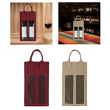 Maxbell Wine Bottle Gift Bag Reusable with Handles Wine Bag for Party Wedding Dinner Wine red