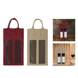 Maxbell Wine Bottle Gift Bag Reusable with Handles Wine Bag for Party Wedding Dinner Wine red