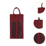 Maxbell Wine Bottle Gift Bag Reusable with Handles Wine Bag for Party Wedding Dinner Wine red