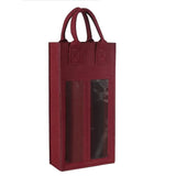 Maxbell Wine Bottle Gift Bag Reusable with Handles Wine Bag for Party Wedding Dinner Wine red