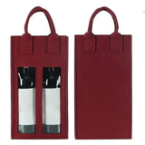 Maxbell Wine Bottle Gift Bag Reusable with Handles Wine Bag for Party Wedding Dinner Wine red