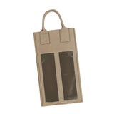 Maxbell Wine Bottle Gift Bag Reusable with Handles Wine Bag for Party Wedding Dinner Beige