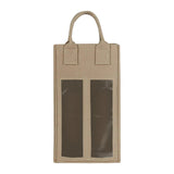 Maxbell Wine Bottle Gift Bag Reusable with Handles Wine Bag for Party Wedding Dinner Beige