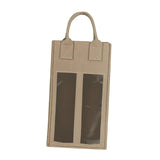 Maxbell Wine Bottle Gift Bag Reusable with Handles Wine Bag for Party Wedding Dinner Beige