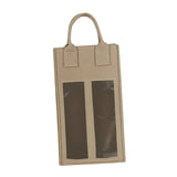 Maxbell Wine Bottle Gift Bag Reusable with Handles Wine Bag for Party Wedding Dinner Beige
