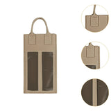 Maxbell Wine Bottle Gift Bag Reusable with Handles Wine Bag for Party Wedding Dinner Beige