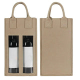 Maxbell Wine Bottle Gift Bag Reusable with Handles Wine Bag for Party Wedding Dinner Beige