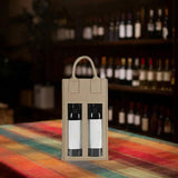 Maxbell Wine Bottle Gift Bag Reusable with Handles Wine Bag for Party Wedding Dinner Beige