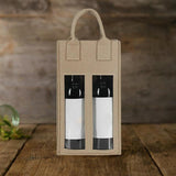 Maxbell Wine Bottle Gift Bag Reusable with Handles Wine Bag for Party Wedding Dinner Beige