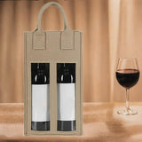 Maxbell Wine Bottle Gift Bag Reusable with Handles Wine Bag for Party Wedding Dinner Beige