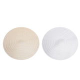 Maxbell Round Woven Placemat PVC Table Mat for Dining Table Countertop Table Setting Golden