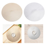 Maxbell Round Woven Placemat PVC Table Mat for Dining Table Countertop Table Setting Golden