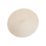 Maxbell Round Woven Placemat PVC Table Mat for Dining Table Countertop Table Setting Golden