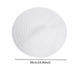Maxbell Round Woven Placemat PVC Table Mat for Dining Table Countertop Table Setting Silver