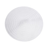Maxbell Round Woven Placemat PVC Table Mat for Dining Table Countertop Table Setting Silver