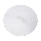 Maxbell Round Woven Placemat PVC Table Mat for Dining Table Countertop Table Setting Silver